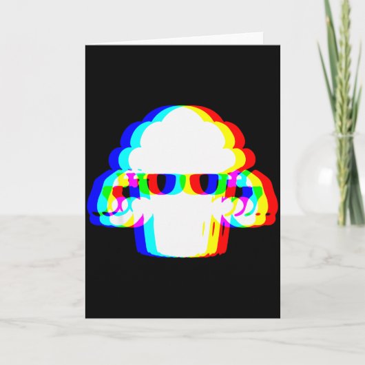 Stud Muffin Funny Muffin Vaporwave Edm Cyber Glitc Kaart (Voorkant)