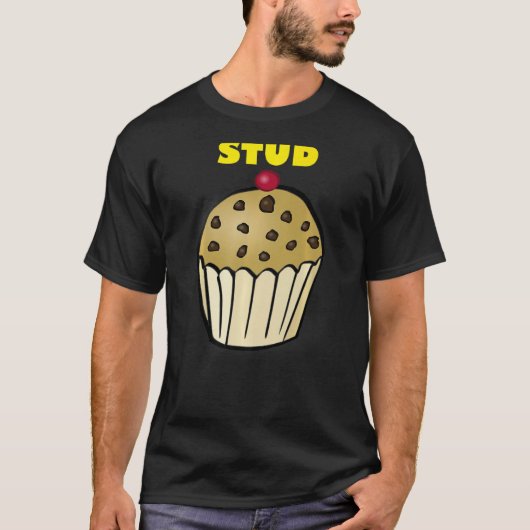 Stud Muffin Funny Workout Fitness Humor M T-shirt (Voorkant)