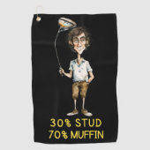 Stud Muffin Golfhanddoek (Voorkant)
