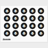 Stud Muffin Grappige Muffin Varwave Edm Cyber Glit Ronde Sticker (Vel)