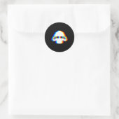 Stud Muffin Grappige Muffin Varwave Edm Cyber Glit Ronde Sticker (Tas)