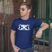 STUD MUFFIN Grappige SPIEREN blauw en wit T-shirt