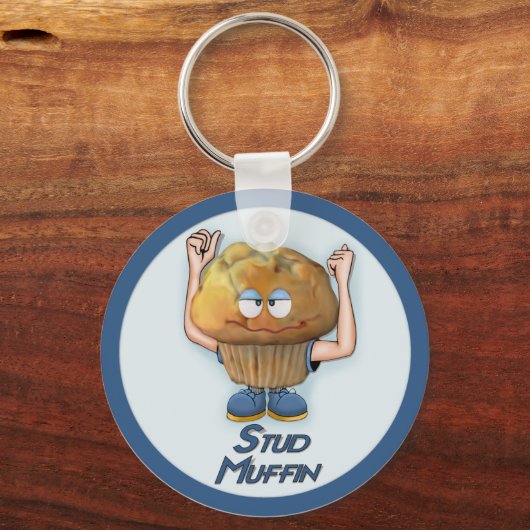 Stud Muffin Humor Sleutelhanger (Voorkant)