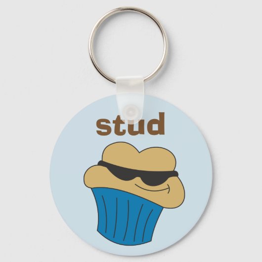 Stud Muffin Humoureuze Key Ring voor hem Sleutelhanger (Voorkant)