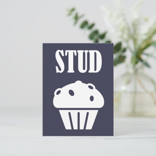 STUD Muffin Manly Tough Guy Funny Gift Good Lookin Briefkaart (Staand voorkant)