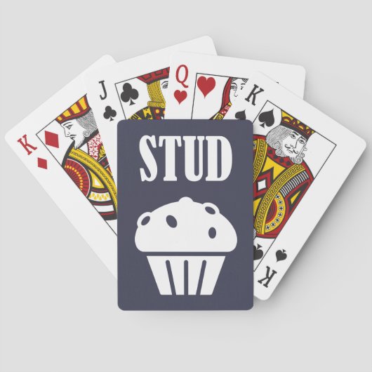 STUD Muffin Manly Tough Guy Funny Gift Good Lookin Pokerkaarten (Achterkant)
