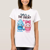 Stud Muffin of Cupcake Roze of Blauw Geslacht onth T-shirt (Voorkant)