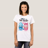 Stud Muffin of Cupcake Roze of Blauw Geslacht onth T-shirt (Voorkant volledig)