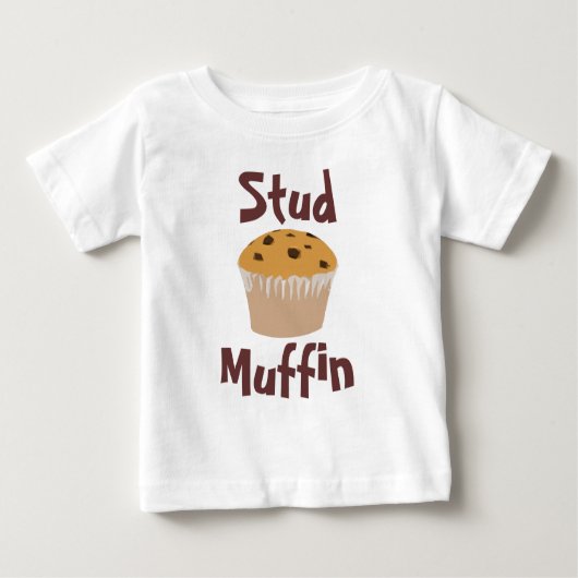 Stud Muffin Schattige Baby T-shirt (Voorkant)