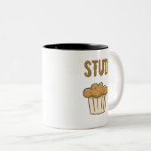 stud muffin tweekleurige koffiemok (Voorkant rechts)