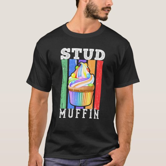 Stud muffin voor mannen, vrouwen, Kinder idee cupc T-shirt (Voorkant)