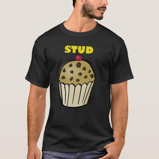 Stud Muffin Workout Exercise Fitness Humor Muscle T-shirt (Voorkant)