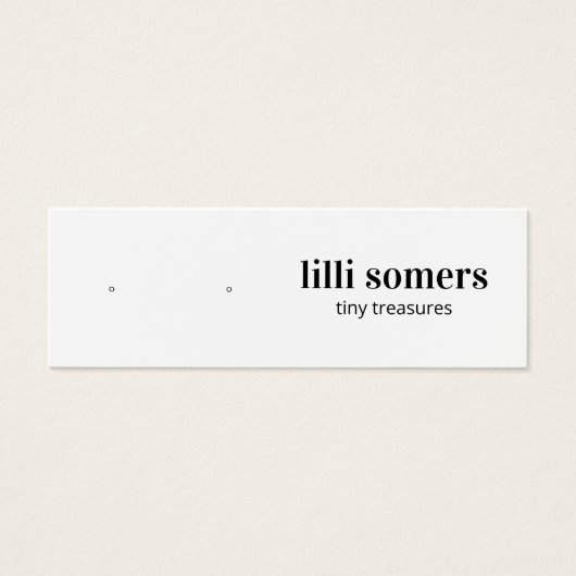 Stud Oorbel Sieraden Plain Display Kaart (Voorkant)