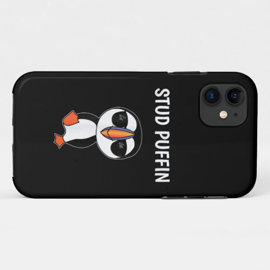 Stud Puffin Funny Bird Case-Mate iPhone Case (Achterkant (horizontaal))