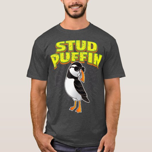 Stud Puffin Funny Seabird Stud Muffin Bird T-shirt (Voorkant)