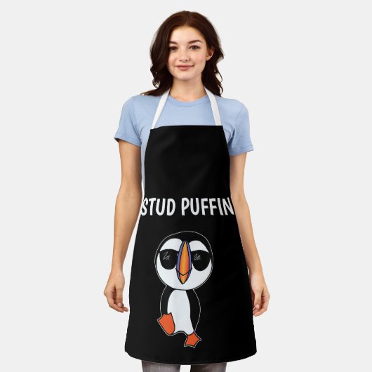Stud Puffin Grappige Vogel Schort (Gedragen)