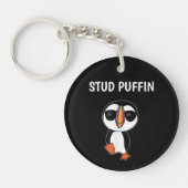Stud Puffin Grappige Vogel Sleutelhanger (Voorkant)