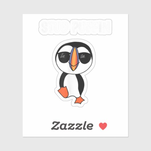 Stud Puffin Grappige Vogel Sticker (Vel)