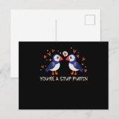 Stud Puffin harten Puffins Love Seabirds Briefkaart (Voorkant / Achterkant)