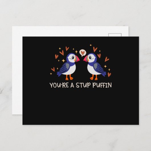 Stud Puffin harten Puffins Love Seabirds Briefkaart (Voorkant / Achterkant)