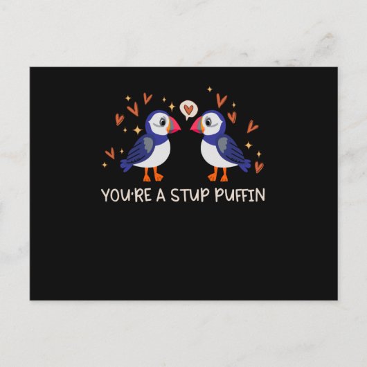 Stud Puffin harten Puffins Love Seabirds Briefkaart (Voorkant)
