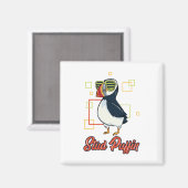 Stud Puffin Seaside Bird Illustration Magneet (Voorkant / Achterkant)
