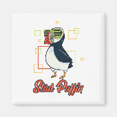 Stud Puffin Seaside Bird Illustration Magneet (Voorkant)