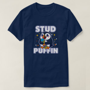 Stud Puffin Skater Schattig Grappige Vogel Skatebo T-shirt