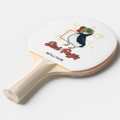 Stud Puffin Zee Bird Schattigee Gag Gepersonalisee Tafeltennisbatje (Voorkant Gekanteld)