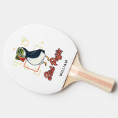 Stud Puffin Zee Bird Schattigee Gag Gepersonalisee Tafeltennisbatje (Zijkant)