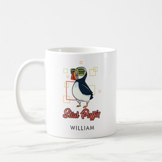 Stud Puffin Zee Vogel Cute Gag Persoonlijk Koffiemok (Links)