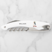 Stud Puffin Zee Vogel Illustratie Persoonlijk Kurkentrekker (Achterkant)