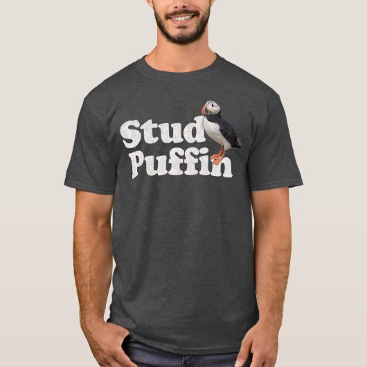 Stud PuffinPajamas Retro stijl T-shirt (Voorkant)