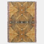 Studded Floor Pattern in Golden Browns Deken (Voorkant Verticaal)