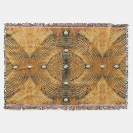 Studded Floor Pattern in Golden Browns Deken (Voorkant)