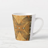 Studded Floor Pattern in Golden Browns Latte Mok (Rechts)