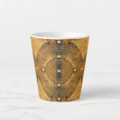 Studded Floor Pattern in Golden Browns Latte Mok (Voorkant)