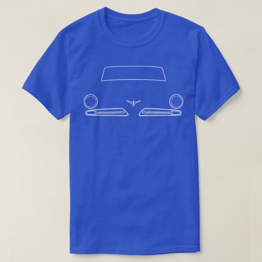 Studebaker Commander 1954 klassieke witte omtrek T-shirt (Design voorkant)
