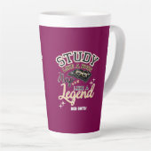 Studeer als een baas, slaap als een legende, cadea latte mok (Rechterhoek)