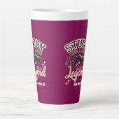 Studeer als een baas, slaap als een legende, cadea latte mok (Voorkant)