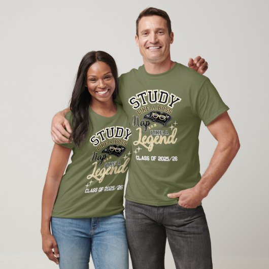 Studeer als een baas, slaap als een legende, cadea t-shirt (Unisex)