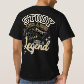 Studeer als een baas, terug naar school slogan, t-shirt (Achterkant)