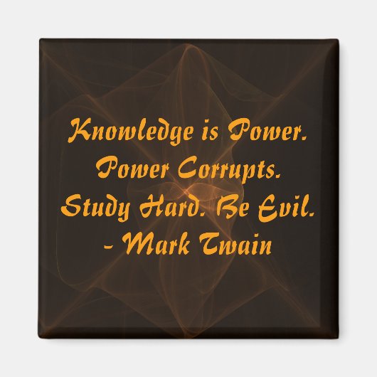 Studeer hard en wees kwaad magneet (Voorkant)