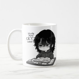 Studeer Nu Huil Later Herkenbare Chibi Student Ill Koffiemok