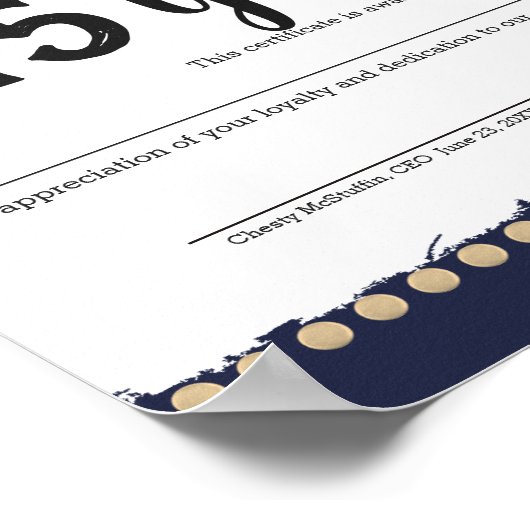 Studeert universeel certificaat ter gelegenheid va poster (Hoek)