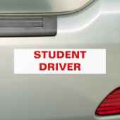 STUDENDRIVER BUMPERSTICKER (Op auto)