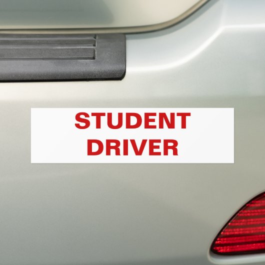 STUDENDRIVER BUMPERSTICKER (Op auto)