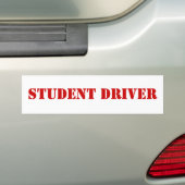 STUDENDRIVER BUMPERSTICKER (Op auto)