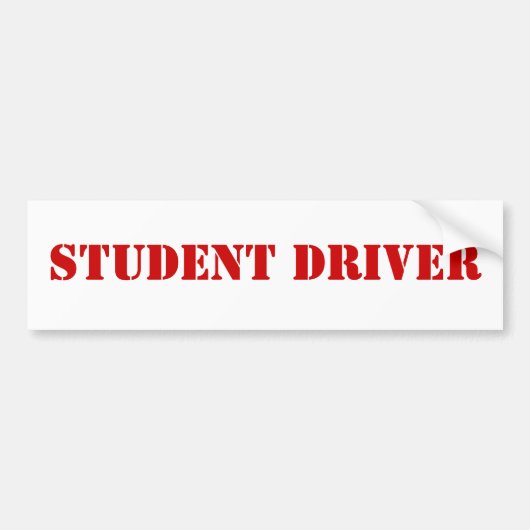 STUDENDRIVER BUMPERSTICKER (Voorkant)