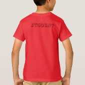 Student Aangepaste Tekst Kinder Rode T Shirten Jon T-shirt (Achterkant)
